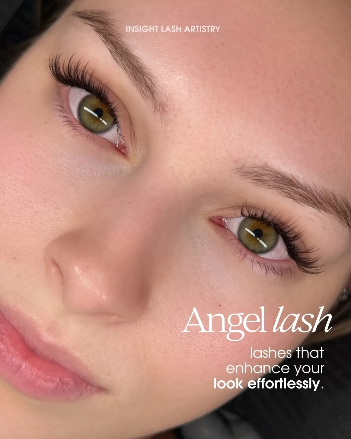 Angel lash extensions — green eyes